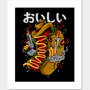 cowboy hotdog Posters and Art